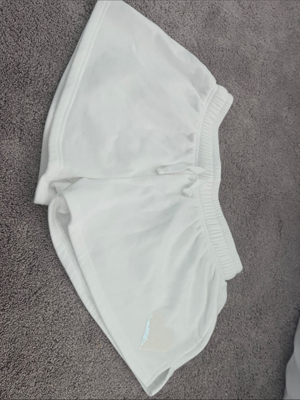 Women size large White Elastic-Waist Pull-On Active Shorts
